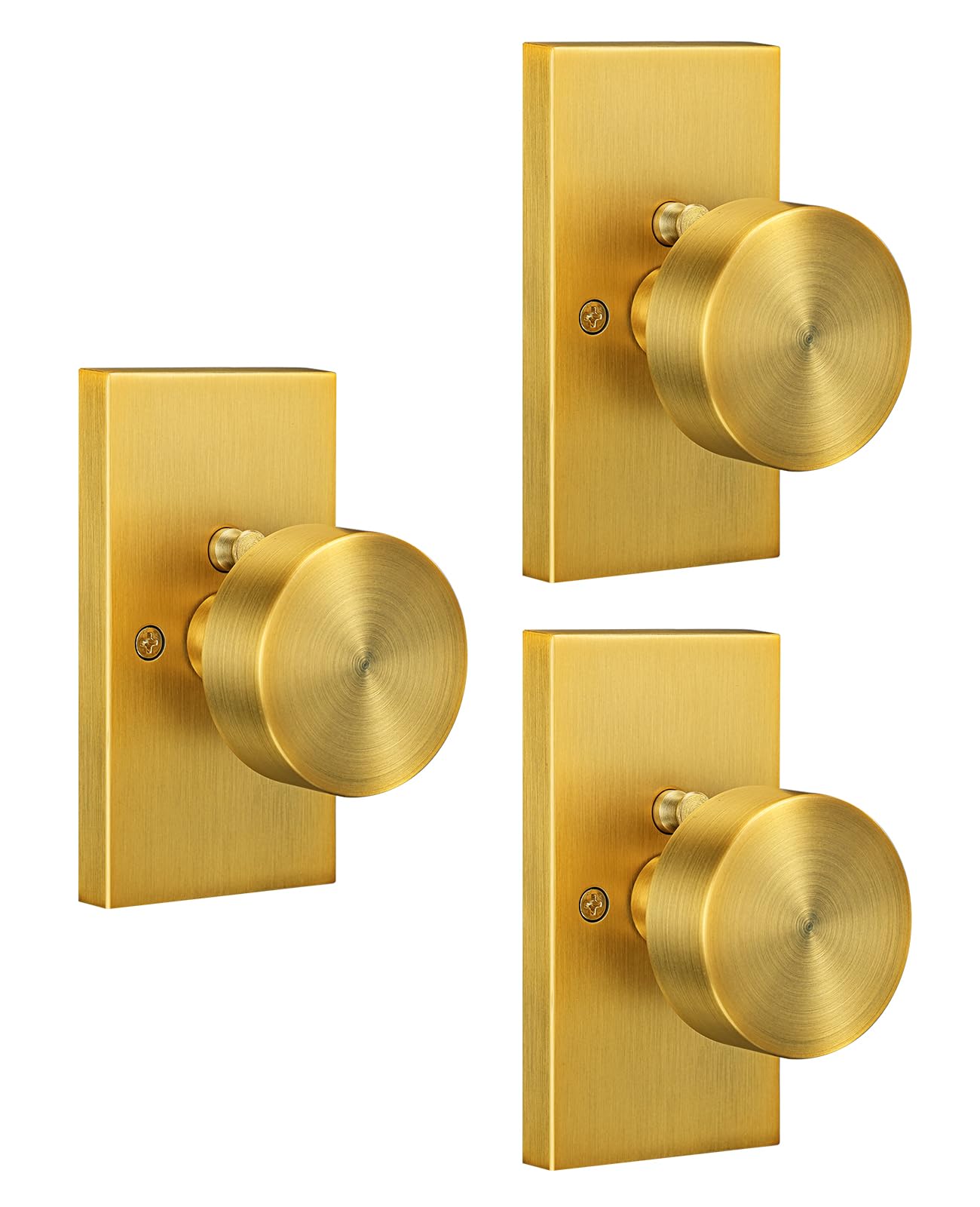 Satin Chrome Privacy Door Knobs - Lock & Release -21