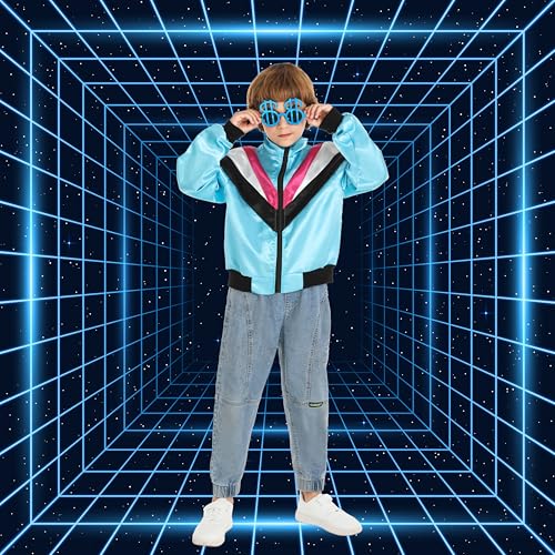 Disfraz retro años 80 unisex para niños miniatura 4