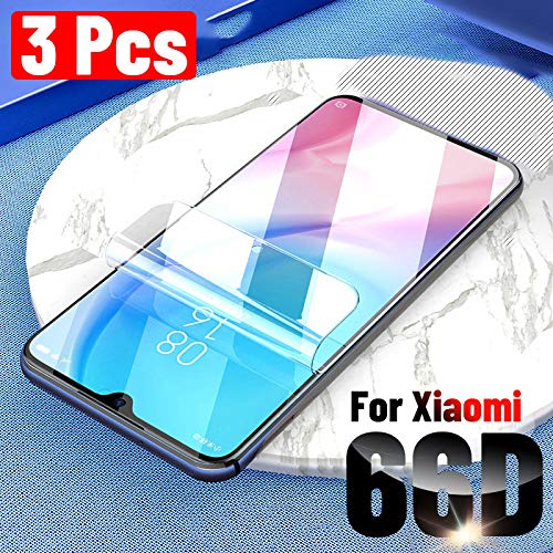 Wwjwf Película De Hidrogel De 3 Piezas, para Xiaomi Mi A2 A3 Lite, Protector De Pantalla, para Xiaomi Mi 8 9 Lite Se Mix, Película Protectora Suave