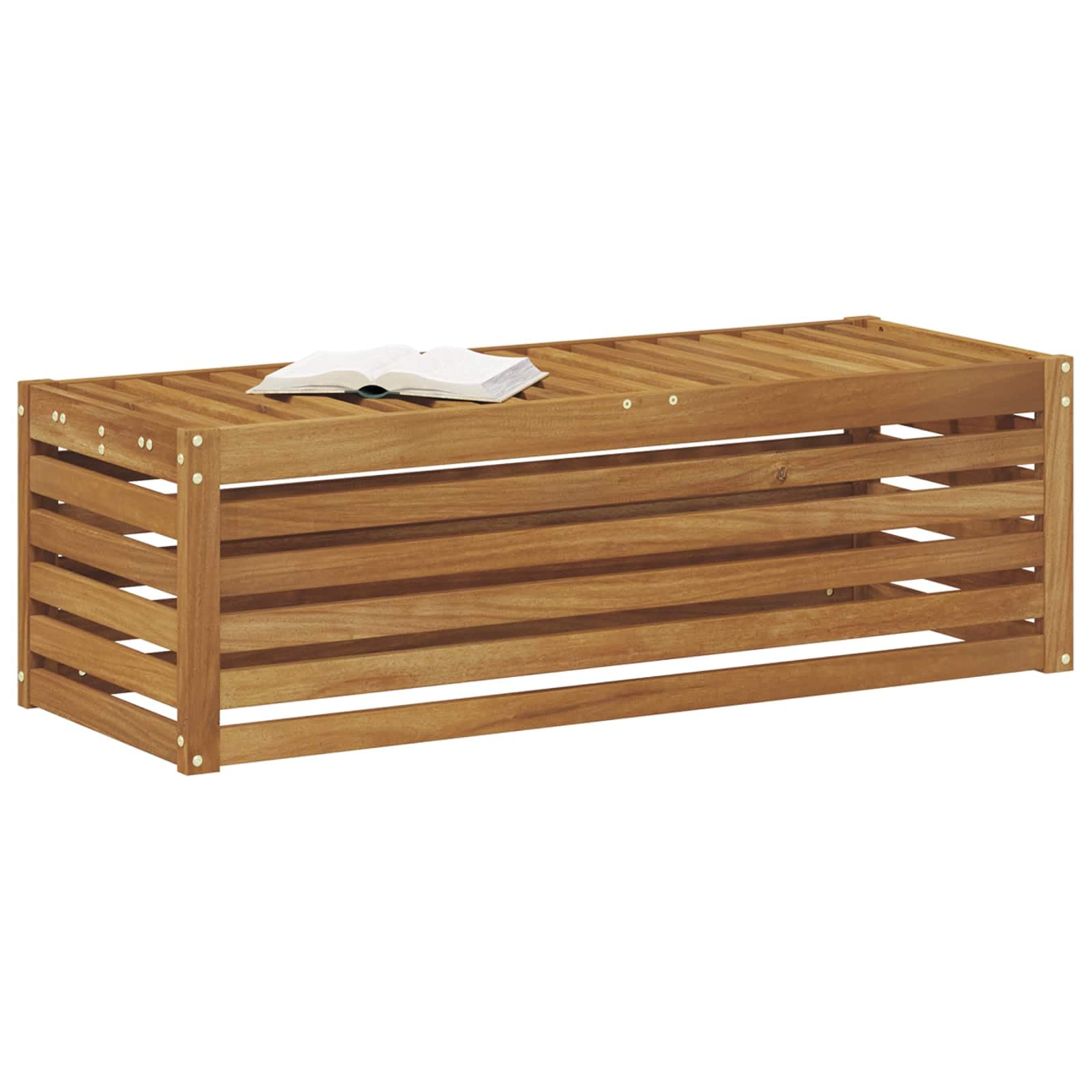 Banco esquinero de 115 x 43 x 37 cm de madera de acacia, diseño moderno, madera maciza robusta para balcón, terraza, jardín, exterior, salón, muebles para balcones pequeños