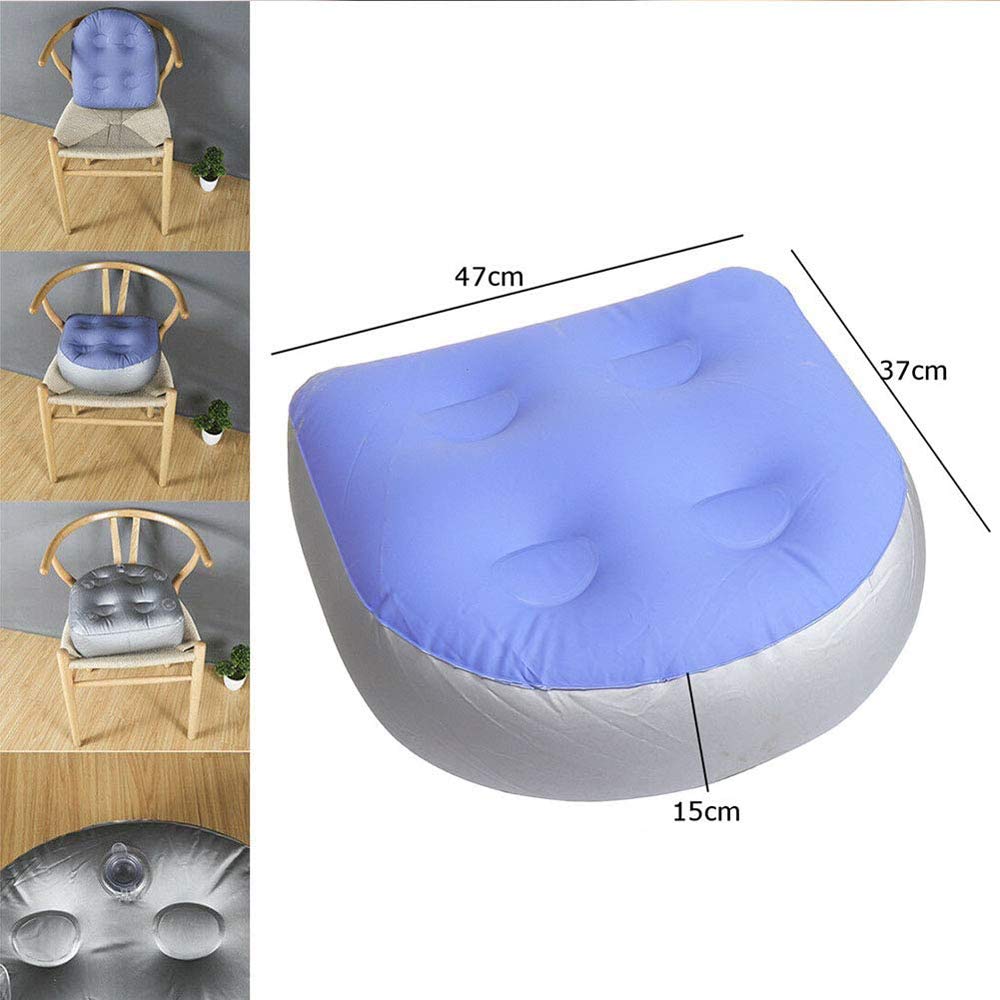 4 asientos elevadores para bañera de hidromasaje inflable, asiento multifuncional con succión, para adultos y niños en casa, spa y descanso (azul, 4 piezas)