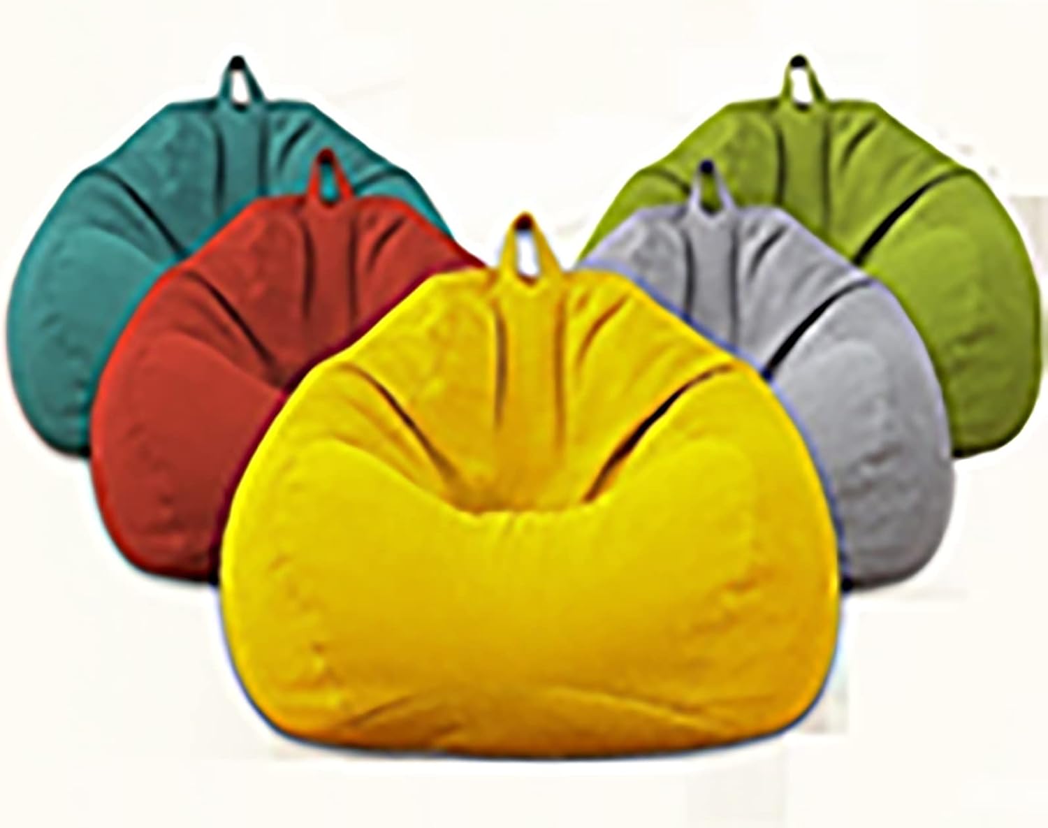 SXBCyan Beanbag Chair Cover Portable Lazy Sofa Set Living Room Decor Furniture Beanbag Floor Chair Single Fabric Sofa Balcony Bedroom Tatami Chair (Color : Blue, Size : 70x80cm)
