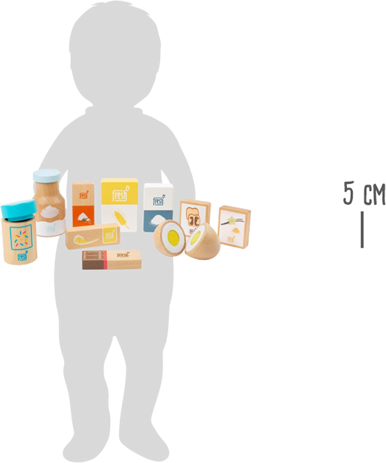 Small Foot Wooden Toys - Baking Ingredients Playset, Multicolored