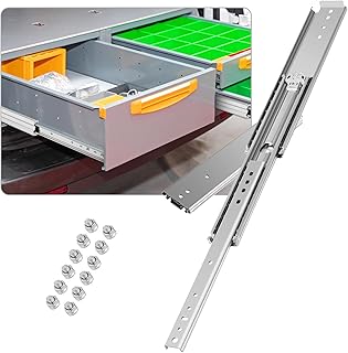 VEVOR Drawer Slides, 1 Pair 28 Inch Soft Close Drawer Slides, Ball Bearing Side Mount Drawer Hardware Slides, 500 LBS Load Capacity 3-Section Full Extension Drawer Slides for Smooth Slide, Less Noise
