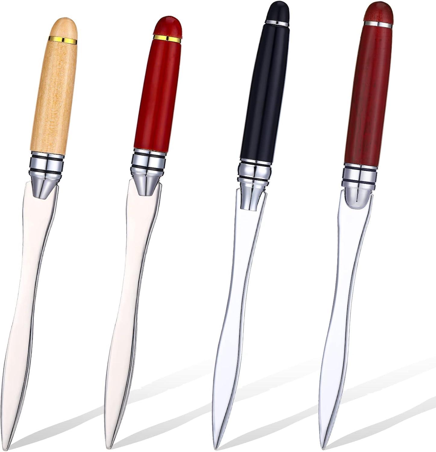 4 Pieces Letter Opener Knife Stainless Steel Envelope Openers Lightweight Mail