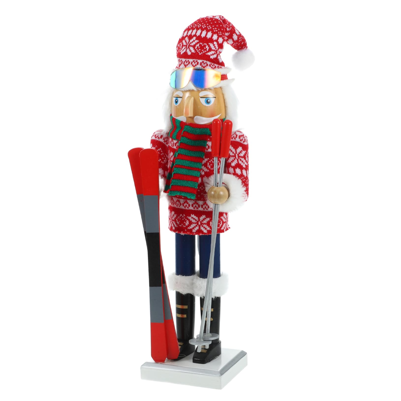 MAGICLULU 2 Pièces Casse-Noix De Ski Casse-Noisette en Plein Casse-Noix De Noël Casse-Noix en Bois Artisanat Casse-Noix en Bois Casse-Noix De Décor De Casse-Noisette Casse-Noix