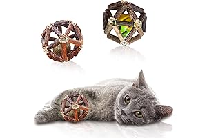 Spark Your Kitty's Joy with Agym Pure Catnip Balls: 2-Pack Dental Delights