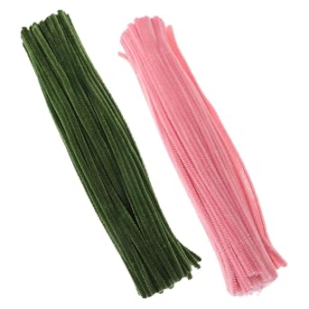 200pcs Twisting Sticks Craft Supplies DIY Pipe Cleaners for Locs Artificial Flowers Green Pipe Cleaners Pastel Crafts Making Twisting Sticks