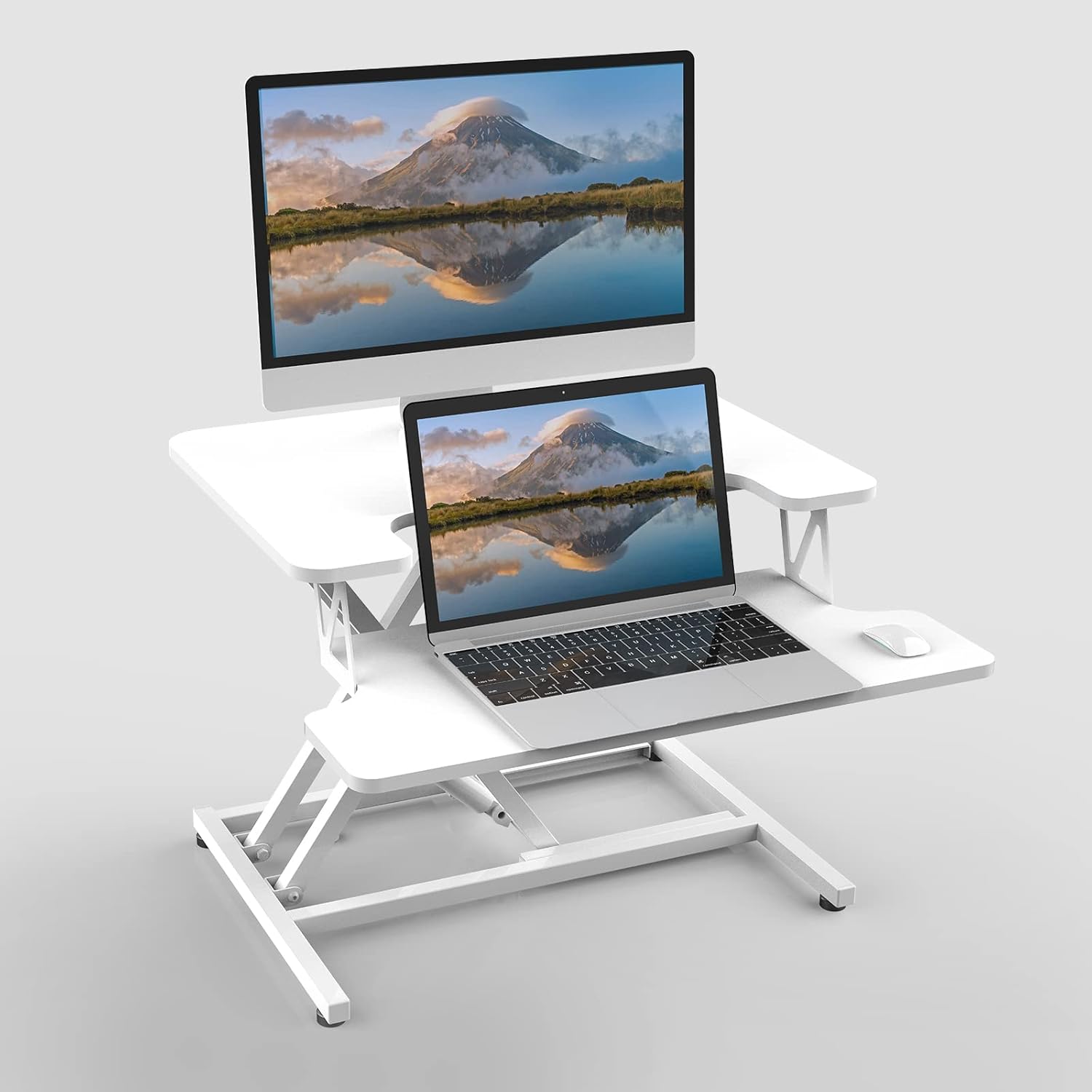 ERGOMAKER Standing Desk Converter, 22"/55cm Wide Height Adjustable