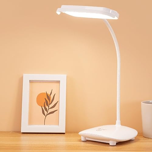 Lámpara de mesa de escritorio inalámbrica, luz de lectura, batería grande recargable de 40 LED, 3 modos táctiles, 2 modos de potencia, regulable,