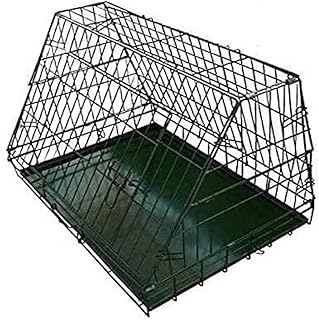 Ellie-Bo Sloping Puppy Cage Folding Dog Crate with Non-Chew Metal Tray with Slanted Front for Car, Medium, 30-inch, Black product image