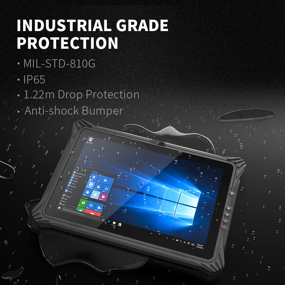 12,2" Industrial Rugged Tablet do zastosowań mobilnych w firmie, wytrzymały ekran dotykowy tablet PC z BT, 4G, GPS, WiFi, IP65, podwójny akumulator (Windows 8GB 128GB)
