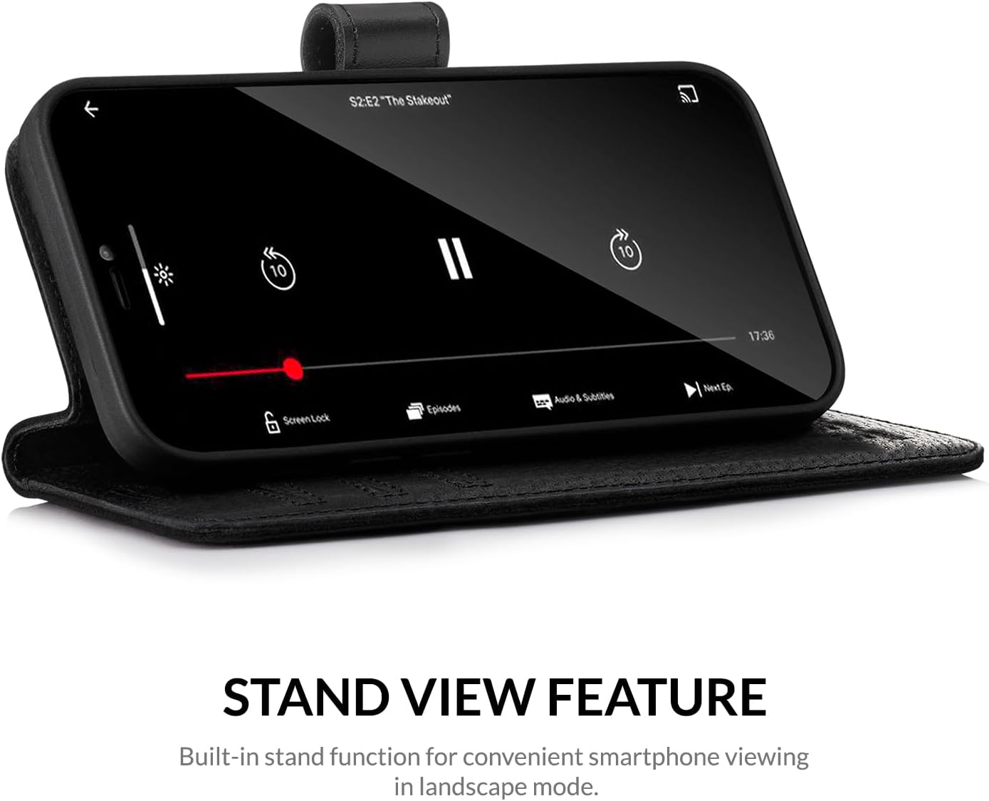 SURAZO Premium Mobile Phone Case for Samsung Galaxy A55 Leather - Foldable Genuine Leather Protective Case [Magnet, Card Slot, RFID Protection, Stand Function] Flip Flip Wallet Case Cover Leather Case