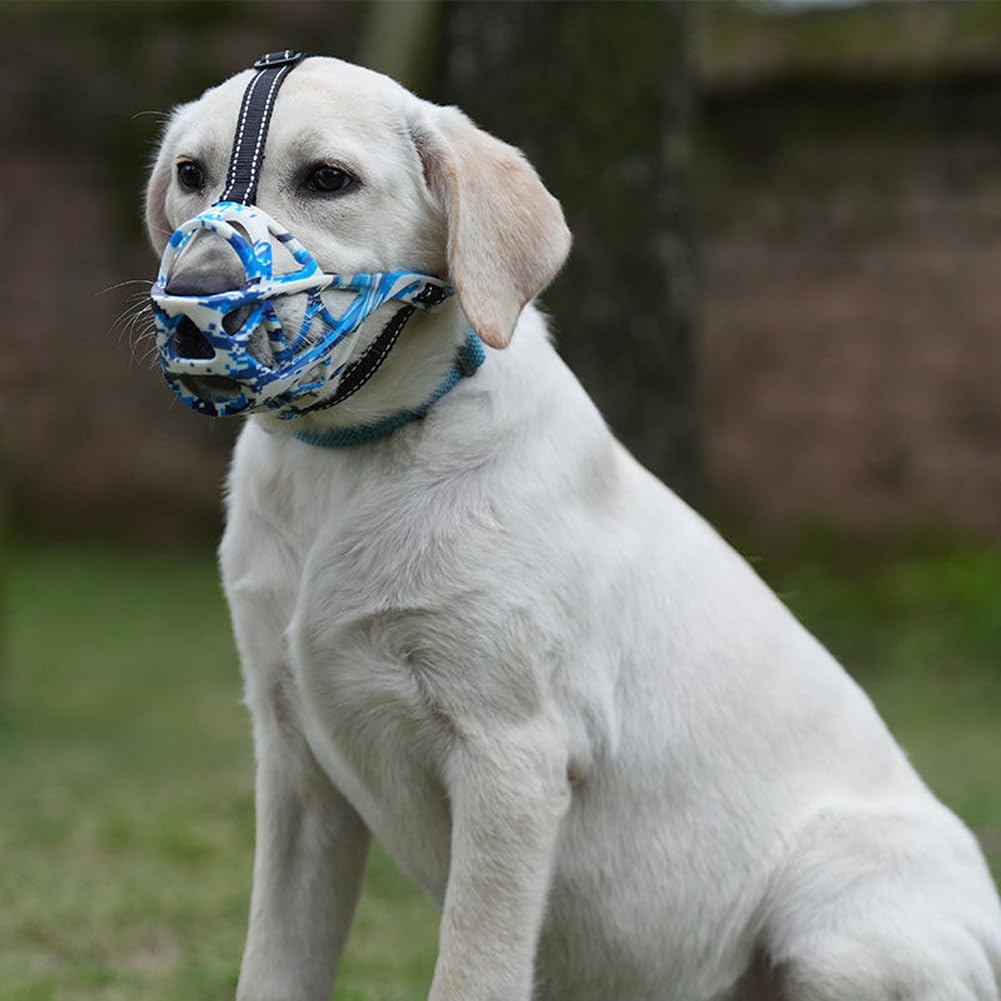 Museruola professionale per cani, anti-morso e antiabbaio, permette di bere e ansimare (M, marrone)