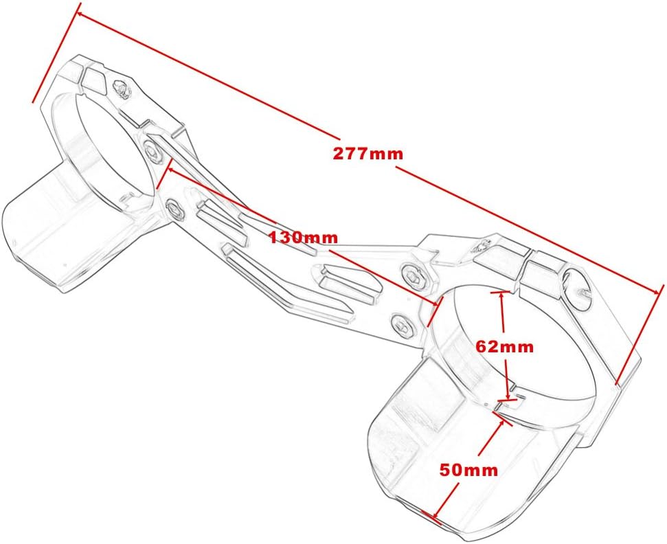 For Yamaha R3 2015-2018,For Yamaha MT25/MT03 2015-2018,For Yamaha R25 2013-2018,Motorcycle Accessories Front Fork Brace Stabilizer Clamp Front Forks Clamp (Gold)