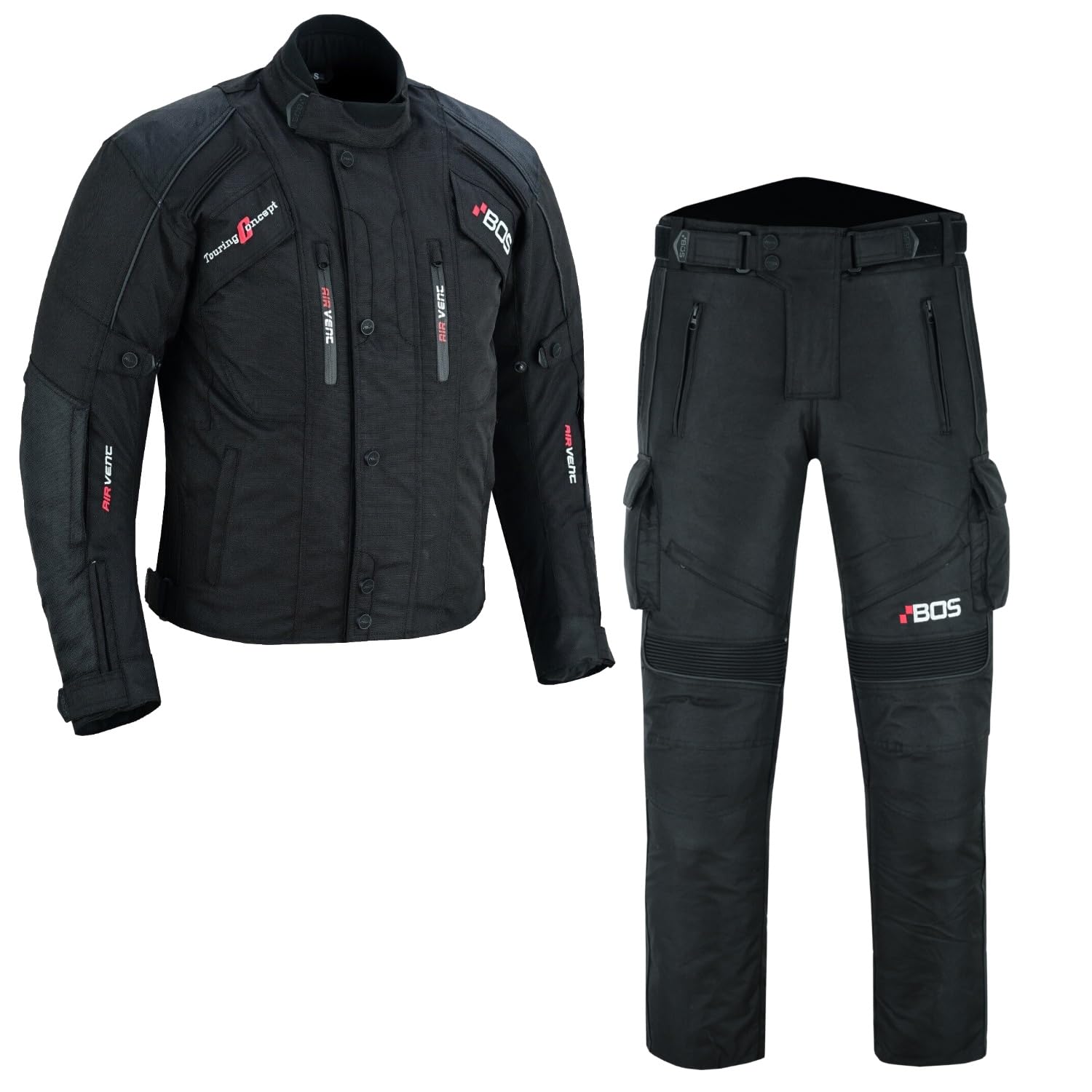 Motorrad Textil Kombi Wasserdicht,Touring Jacke+Hose Set,CE Schutz,Thermofutter,Reflektoren,Biker Motorradanzug 2-Teilig Textil Jacke+Hose