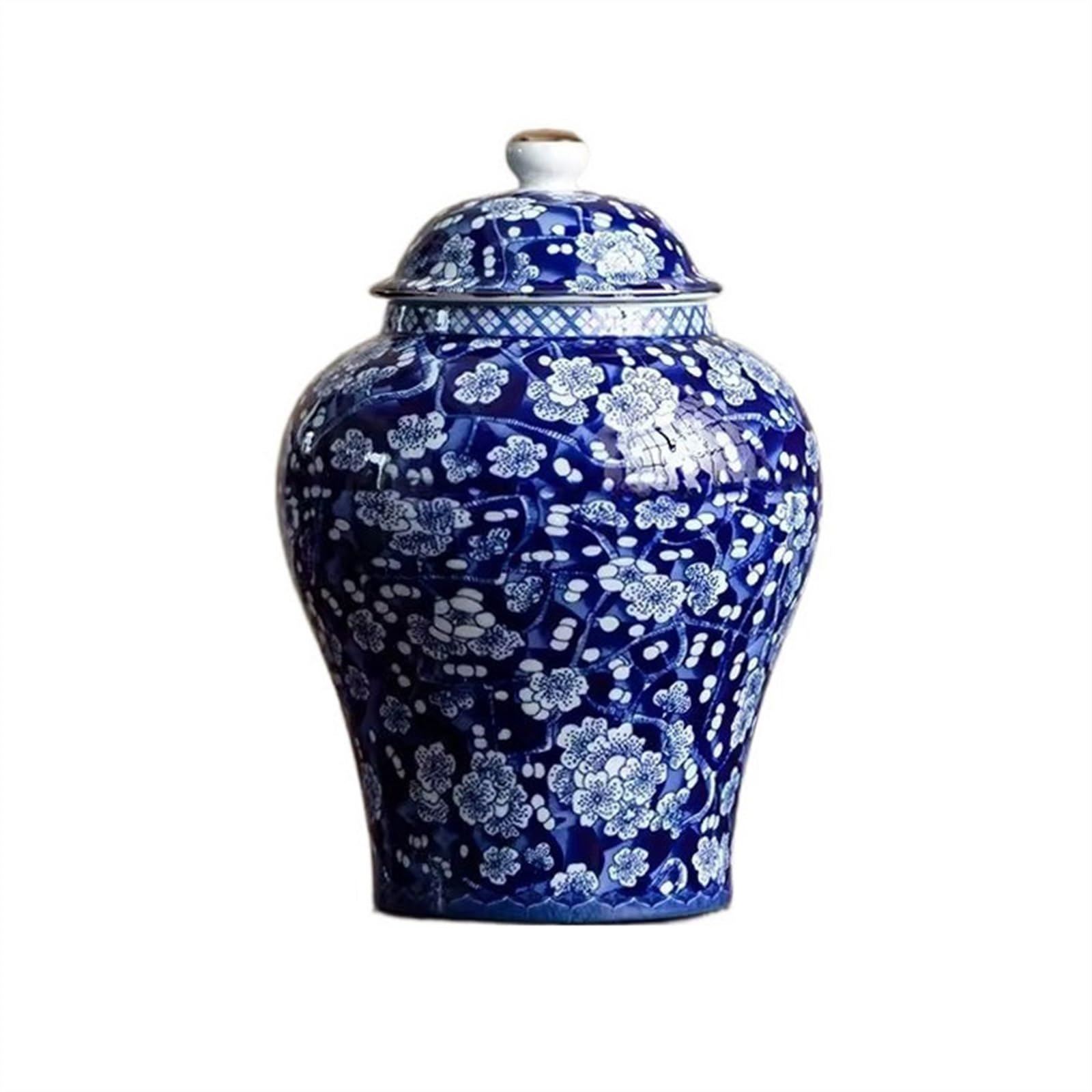 Hhaoran-9868 Ceramic Tea Canister Large Capacity Ceramic Jar Household Celadon Porcelain Tea Warehouse Candy Coffee Storage Food Canisters for Kitchen