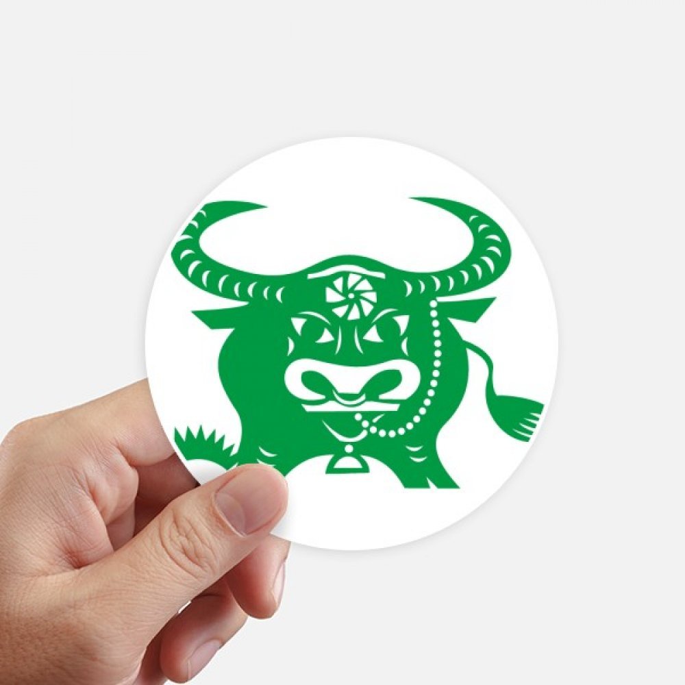 Stickers boeuf astrologie chinoise de 10cm pour personnaliser pc portable et bagages