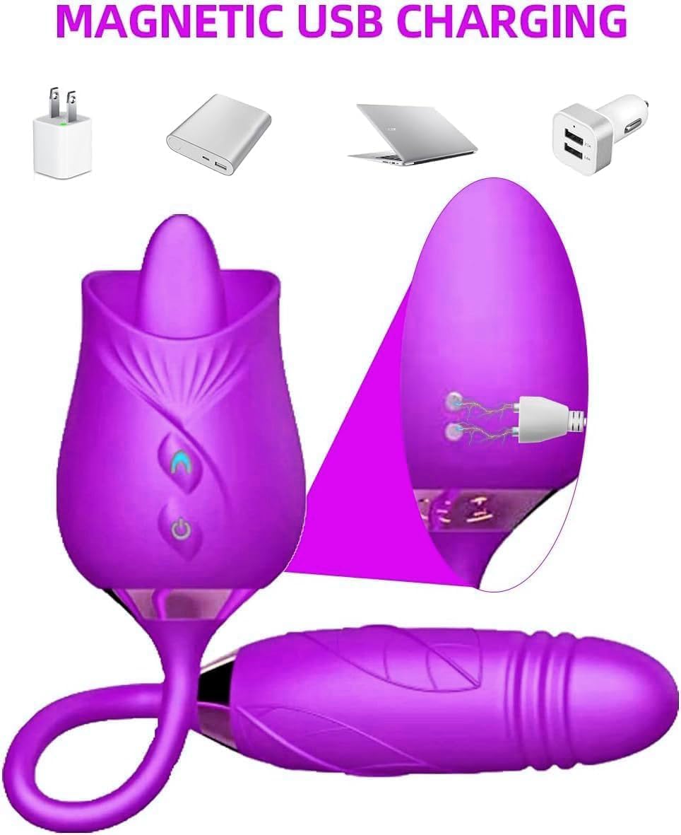 Generic New Roses for Women Toy Sx Tongues Quiet Speed Adult Toys Clitoralis Stimulator for Women Toy for Woman Pleasure Couples Gifts Adult Tools for Couples B635
