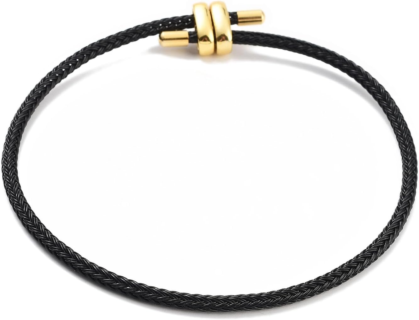 Airssory 10 pcs Black Color Unfinished Steel Wire Bracelets Making Cords Buckle Design Adjustable Wave Rope for DIY Jewelry String Bracelets Wrist Anklets Decorations