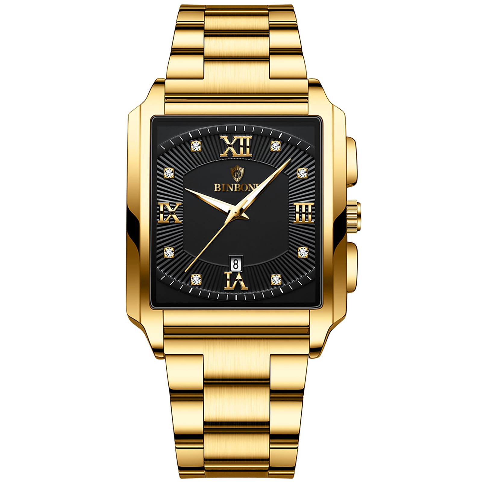 Orologio Analogico Unisex JewelryWe Con Calendario | Cassa Rotonda, Bracciale In Acciaio, Lancette Luminose, 3 ATM, Regalo Coppia - 3