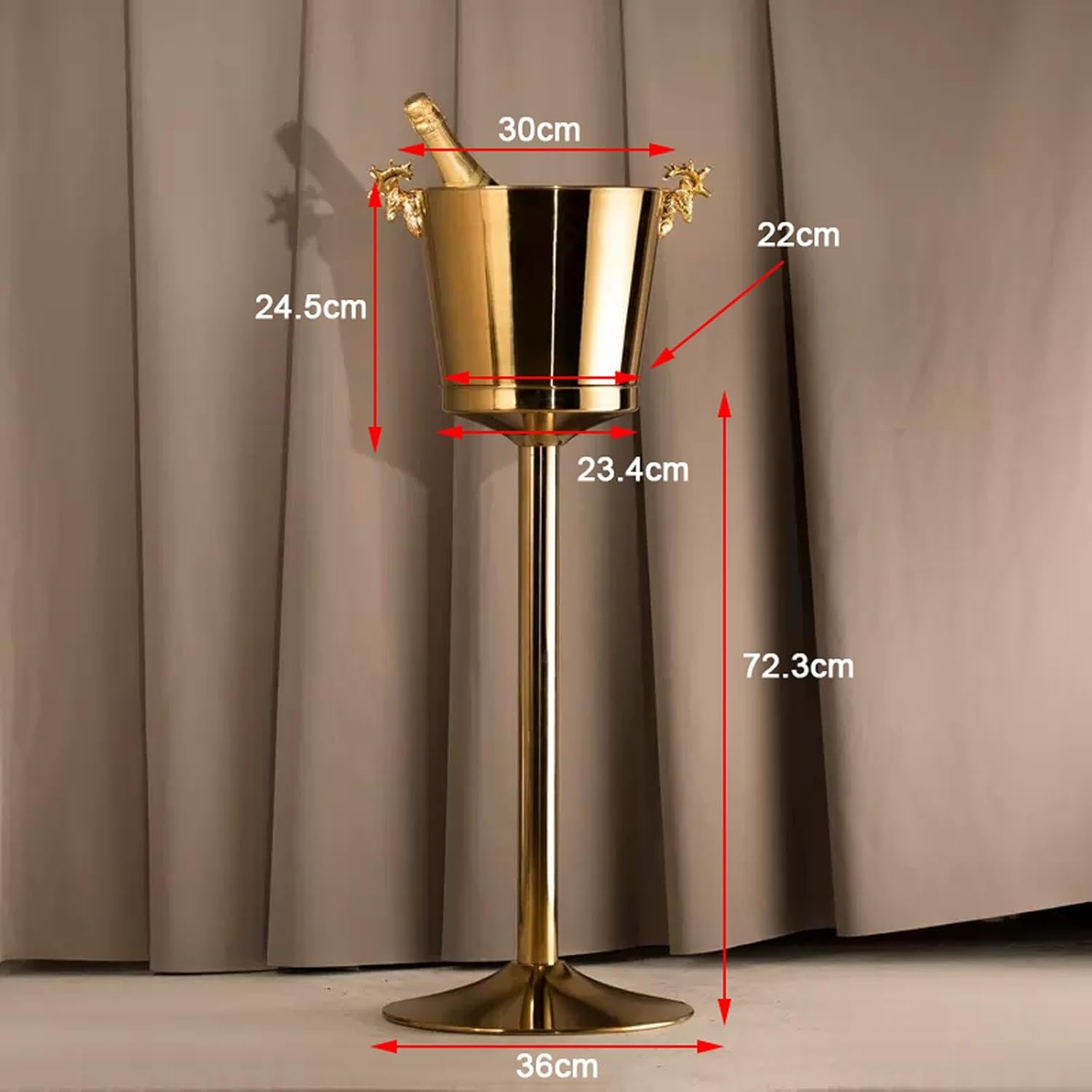 アイスバケット Lサイズ ステンレススチール 自立式ワインチラー ワインクーラーとセラー アイスバケットキッチンバーウェア アイスバ