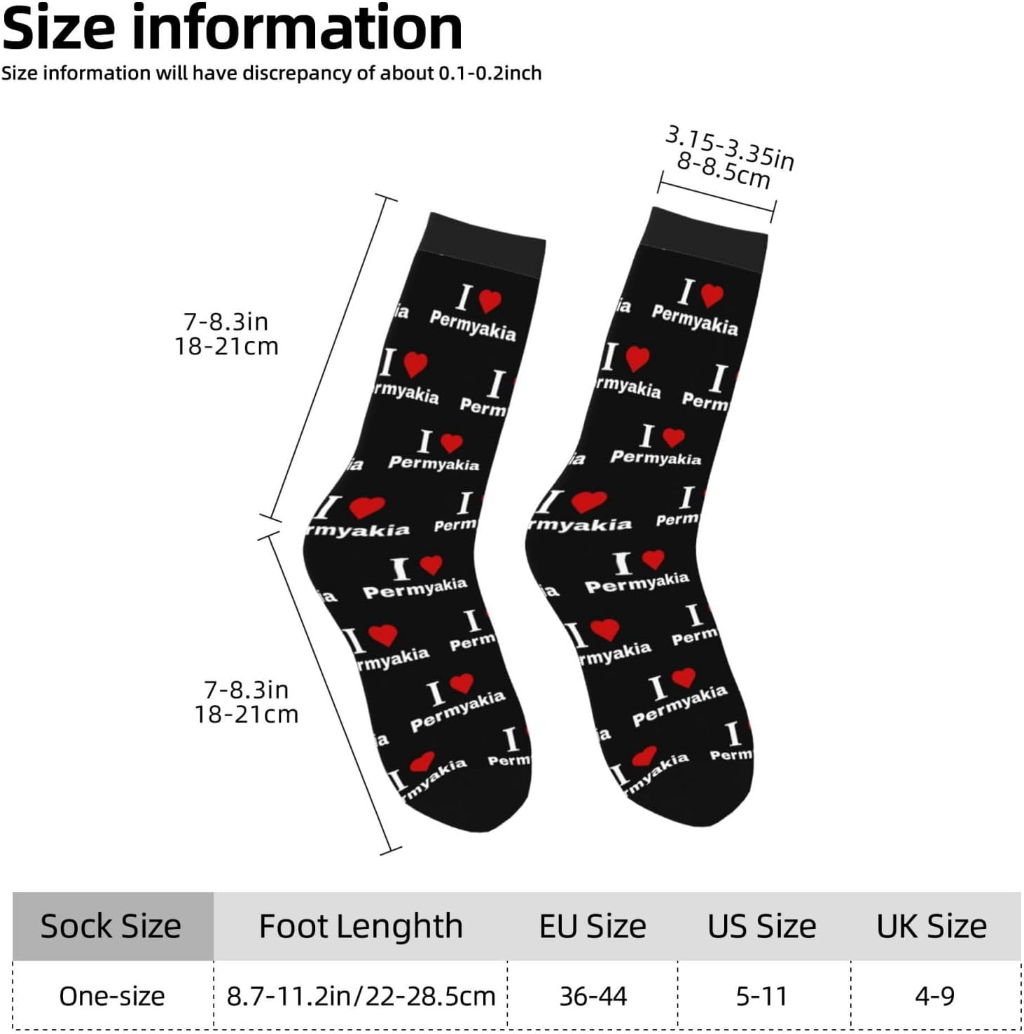 I love Permyakia Socks For Men Women Sport Crew Athletic Running Wicking Socks