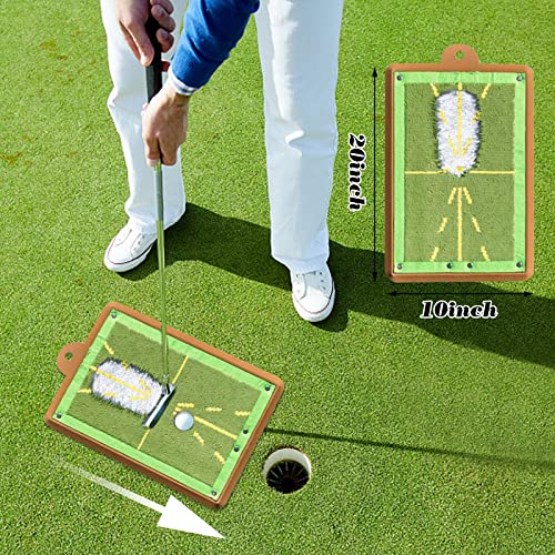 image for MQQ Golf Training Mat for Swing Detection Batting, Mini Portable Golf 