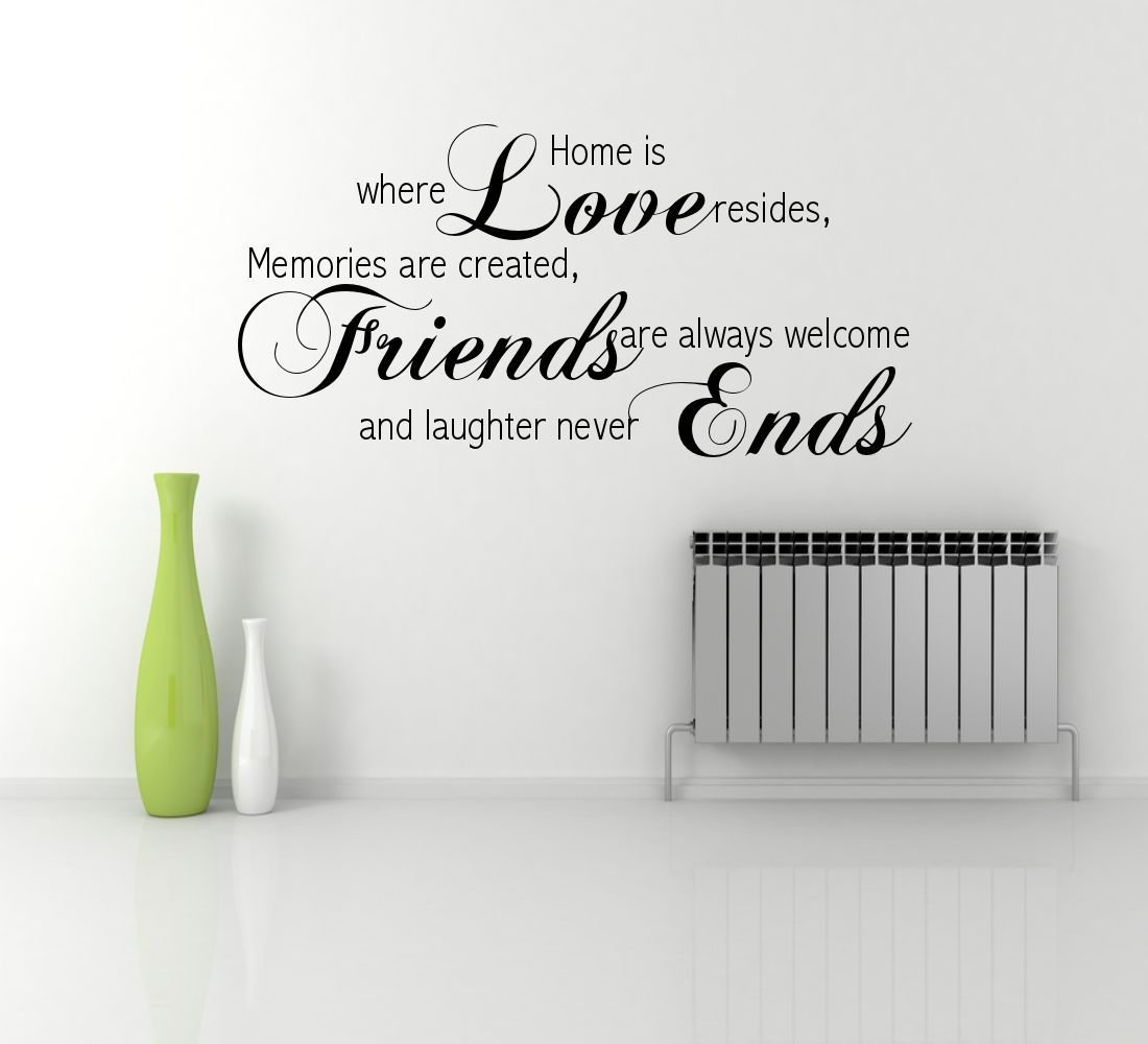 LOVE FRIENDS MEMORY FAMILY WALL ART QUOTE PHRASE STICKER DECAL MURAL TRANSFER WSD507, White Matt, Small - Image 4