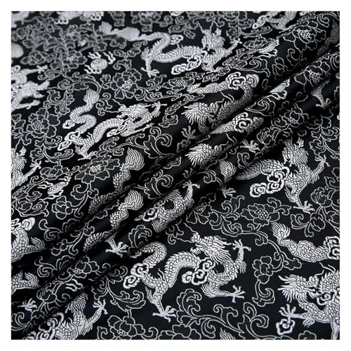 Matériel couture soie brodée dragon pour cheongsam robe cravate