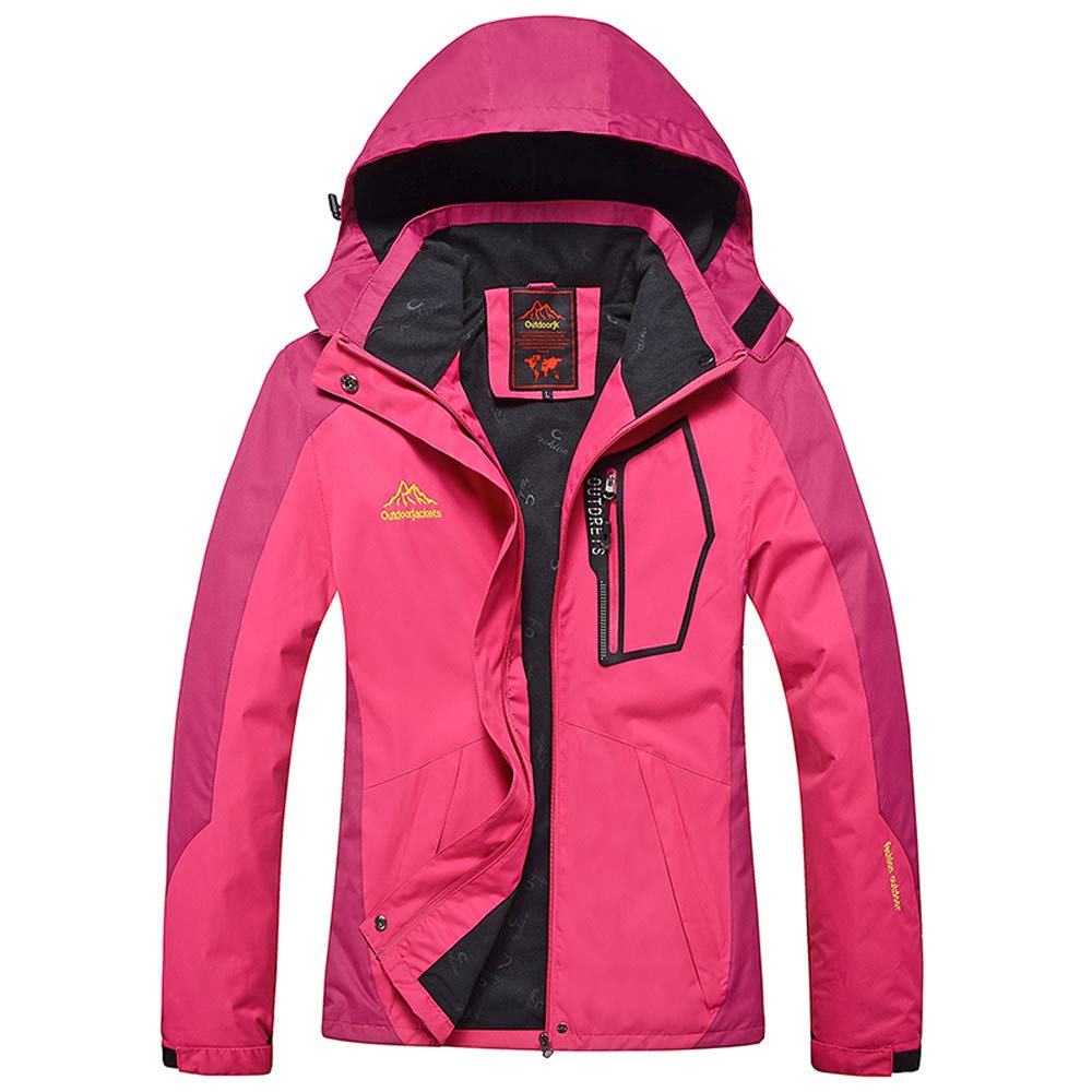 Jinjiums Womens Lightweight Jacker,Clearance Women's Mountain Waterproof Ski Jacket Windproof Rain Hood Jacket Softshell Coat