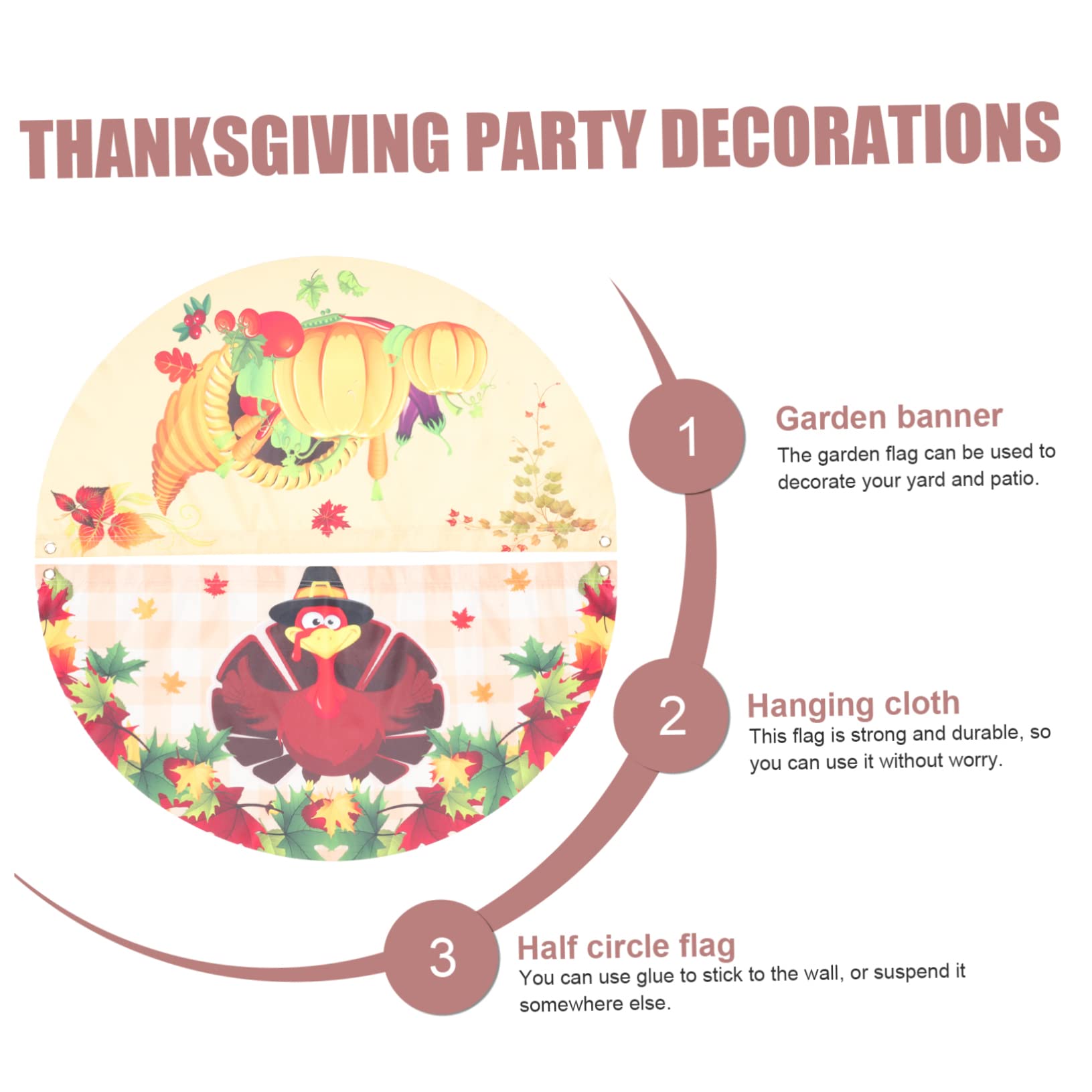 ifundom 5 Sätze Thanksgiving Gartenfahnen Dekoflaggen Für Außenbereich Für Garten Terrasse Veranda Und Fröhliche Herbstdekoration 2 Stück * 5