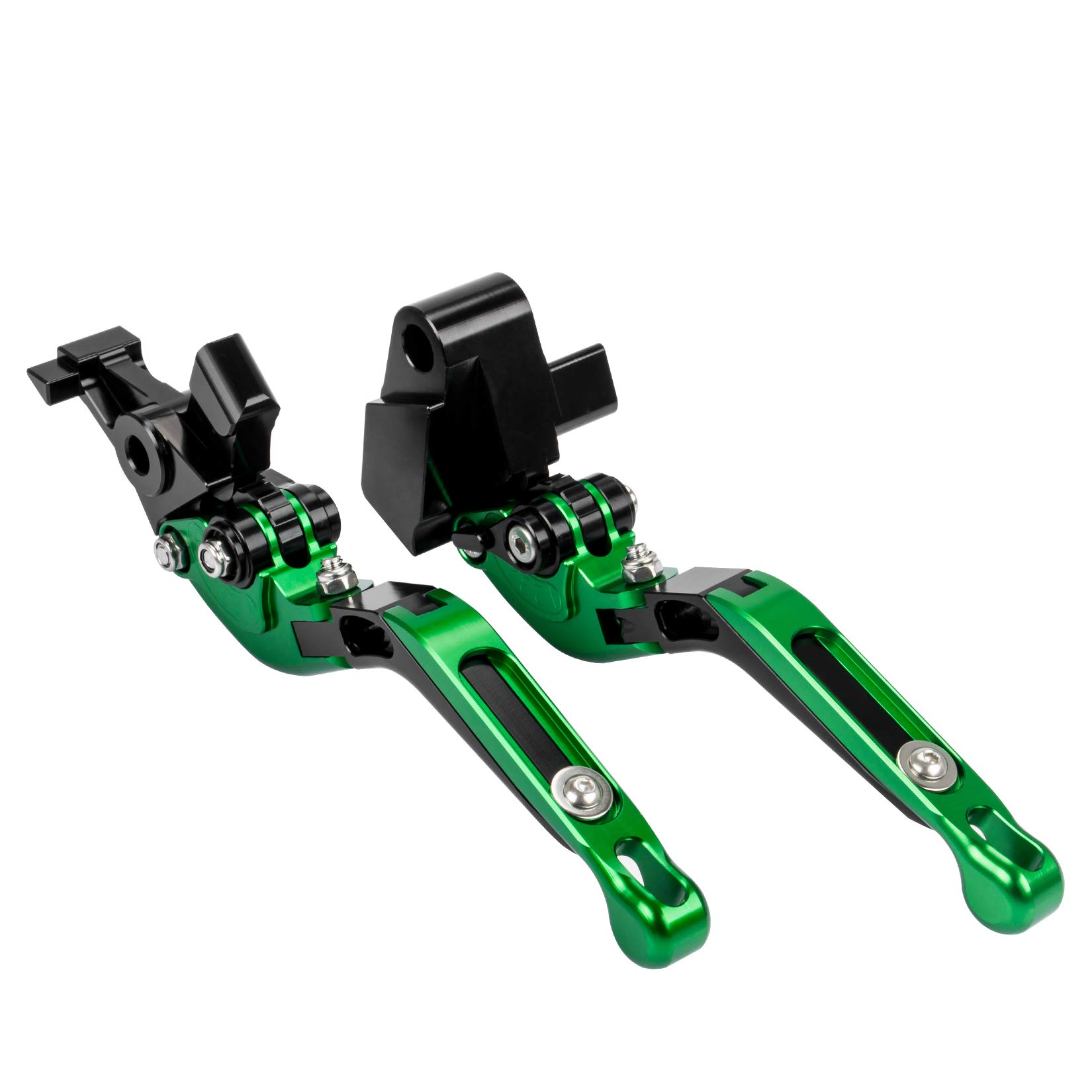psler Leva Frizione per Leva Freno Moto, 1 Coppia di Leve Lunghezza 185 mm / 7,28 pollici Set di Leve Frizione e Freno, per Kawasaki ER-6F ER-6N 2009-2016 (Verde)