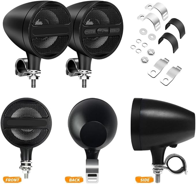 Parlante para Manillar de Moto con Amplificador Incorporado MP3 12V miniatura 3