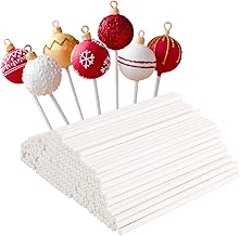Lollipop Sticks, 4 Inches Cake Pop Sticks Paper Sticks for Cakepop, Lollipop, Hard Candy, Candy Apples, Rainbow Candy, Chocolate,White 100 Pcs