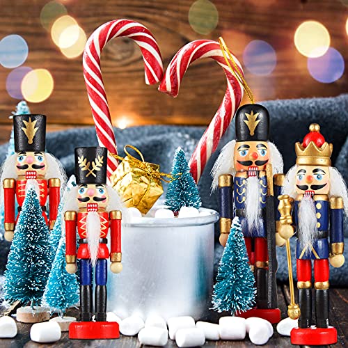 Aoriher 24 Pcs Christmas Nutcracker Ornament Small Wooden Soldier Hanging Decorations Nutcracker Figure Ornament for Christmas Figure Decoration by Aoriher - Image 4