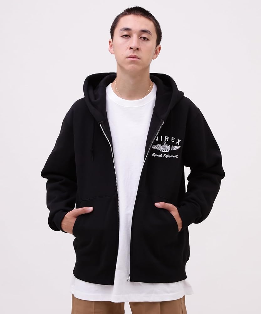 Amazon.co.jp: [Avirex] [アヴィレックス] VARSITY LOGO SWEAT ZIP UP