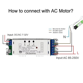 WiFi Smart Linear Actuator Motor Controller, Forward and Reverse Relay | DIY Switch for Smart Home Automation, Smart Life APP / RF433Mhz 328FT Remote Control, Timer, (DC5V 12V 24V 32V)