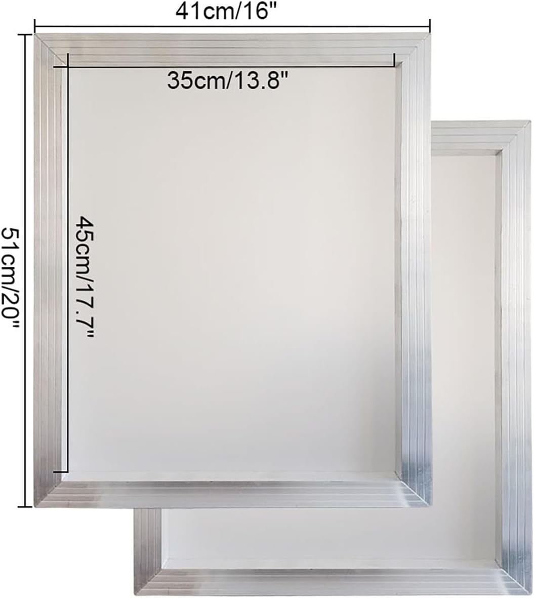 ylz aluminum silk screen printing screens 16 x 20 inch frame-160 white mesh (2 pc) 16 x 20 160mesh 2pcs