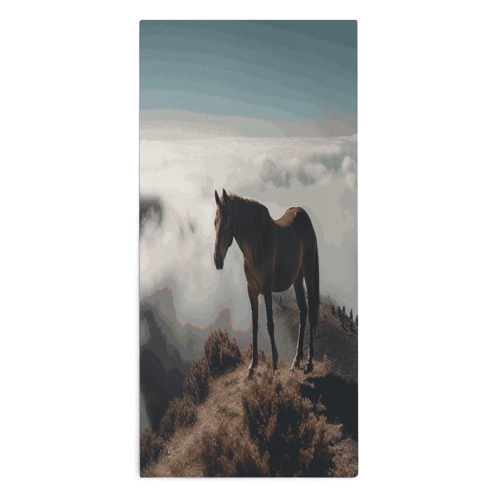 Btcowzrv Style Horse On A Misty Mountaintop Bath Towel Beach Towels Shower Towel