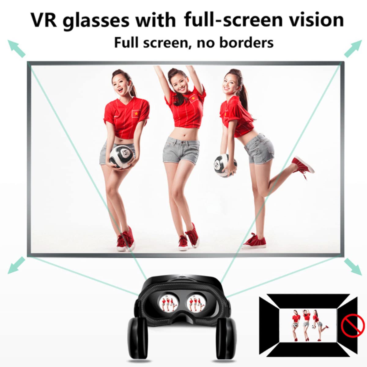 Zestaw słuchawkowy do wirtualnej rzeczywistości z kontrolerem Regulowane okulary 3D VR Zestaw słuchawkowy do wirtualnej rzeczywistości HD Blu-ray Ochrona oczu 5–7 cali dla telefonu/Androida / 379 (