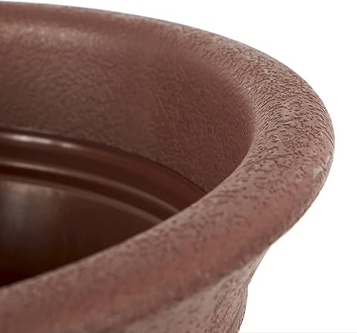 Miniatura 122 de The HC Companies Sierra - Maceta redonda de riego automático, maceta de plástico ligera para hierbas y más, macetas duraderas para plantas de Bronce