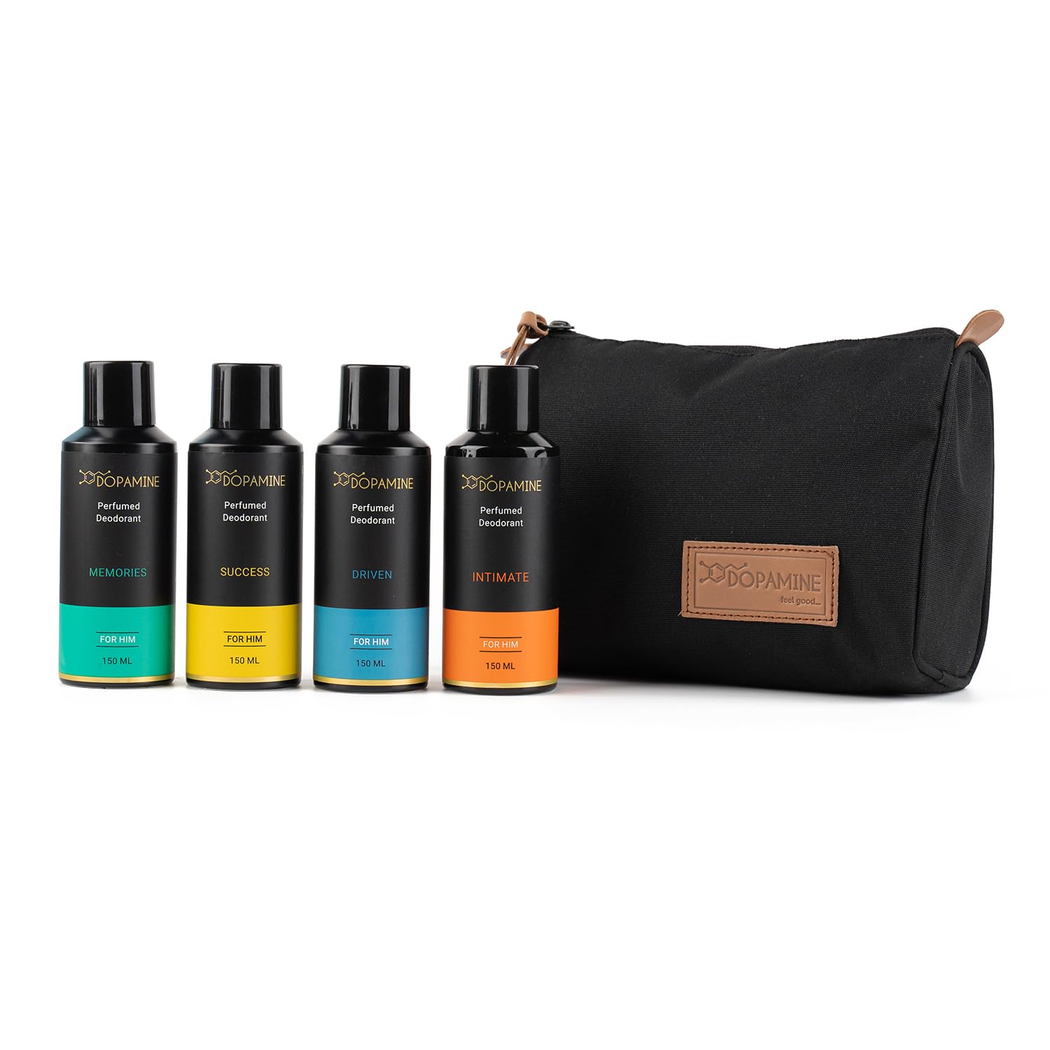 Deodorant for Men Combo Long lasting Smell - Body Spray For Man, Premium Men's Deo for Fresh smell - Big Boys Grooming - (150 ml x 4) Free Travel Pouch