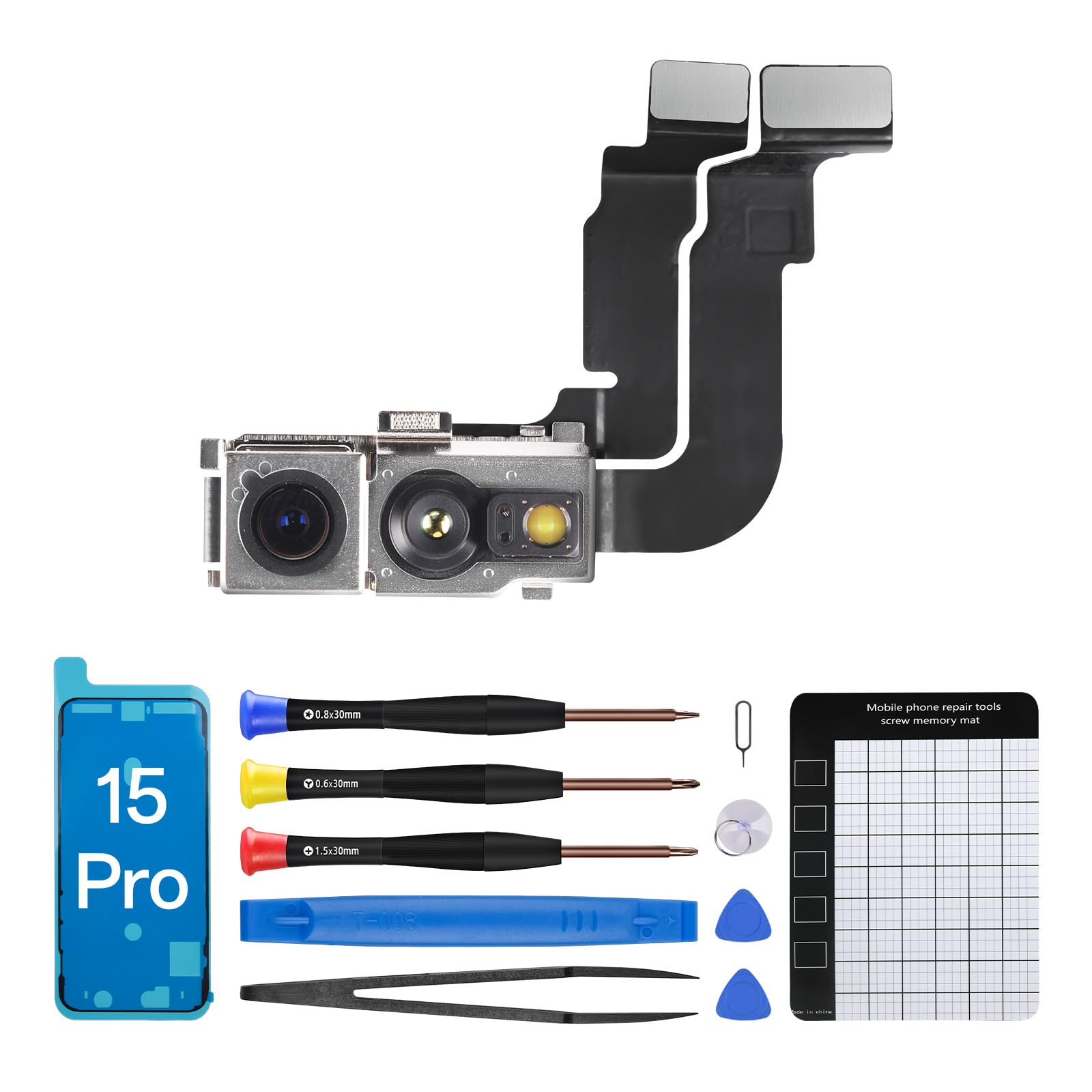 Amazon.com: CYKJGS for iPhone 15 Pro Front Camera Replacement
