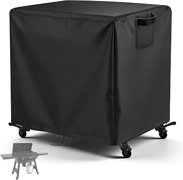 Outdoor Griddle Cover for Traeger Grills Flatrock, Heavy Duty Flat Top Grill Cover Waterproof BBQ Gas Grill Covers for Traeger Flatrock Flat Rock Griddle GrillBAC751 - 43"L28"W39"H, Black