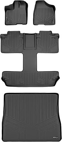 Miniatura 54 de Maxliner - Juego de alfombrillas personalizadas de 3 filas y forro de carga para detrás de la tercera fila, compatible con Toyota Sienna 2013-2020