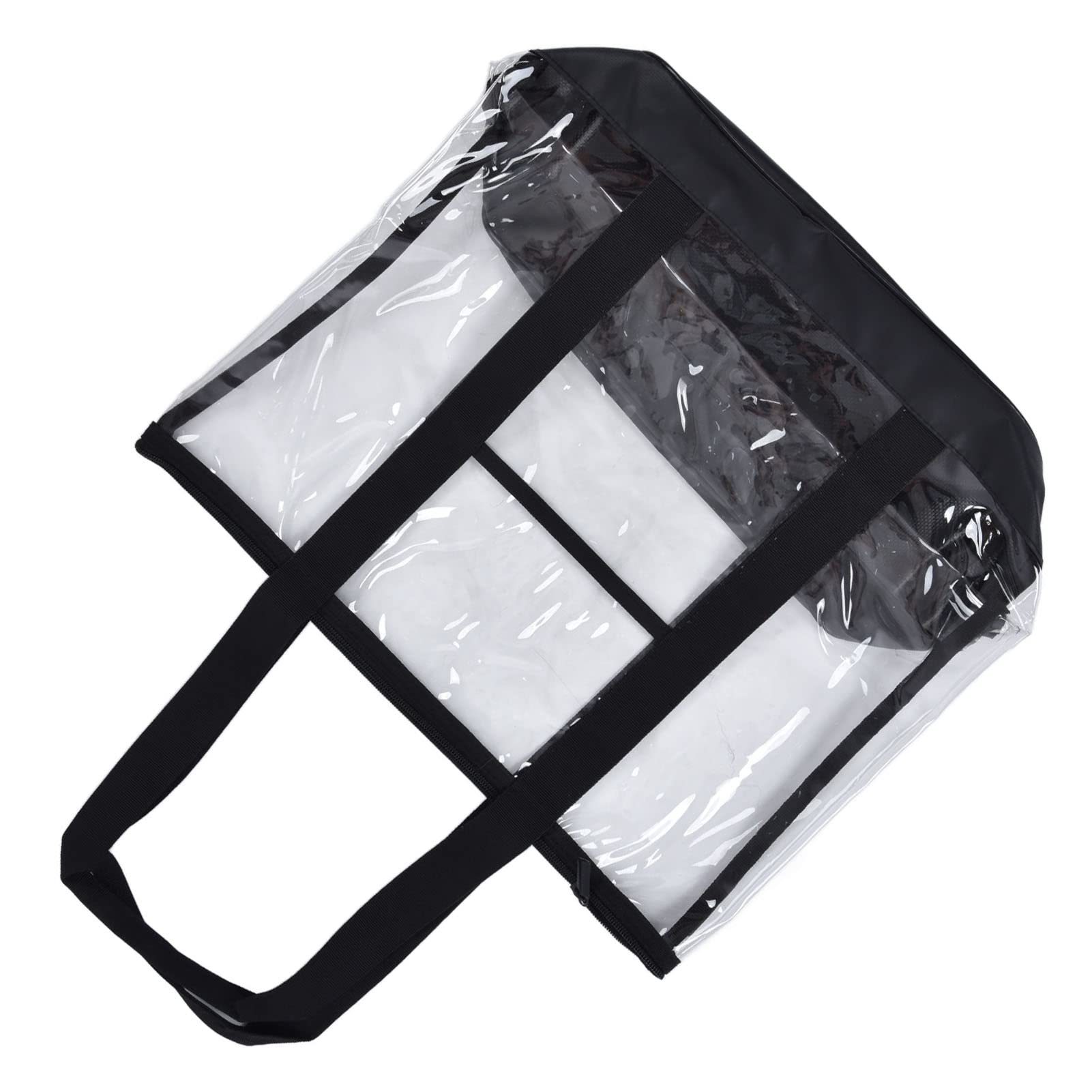 Borsa a Tracolla Trasparente, Grande Borsa da Viaggio in PVC Impermeabile con Multiple Tasche 43x20x39 cm per Spiaggia, Palestra e Shopping Uomo Donna