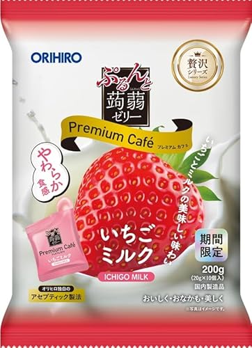 オリヒロ ぷるんと蒟蒻ゼリー プレミアムカフェ いちごミルク 10個入×12袋