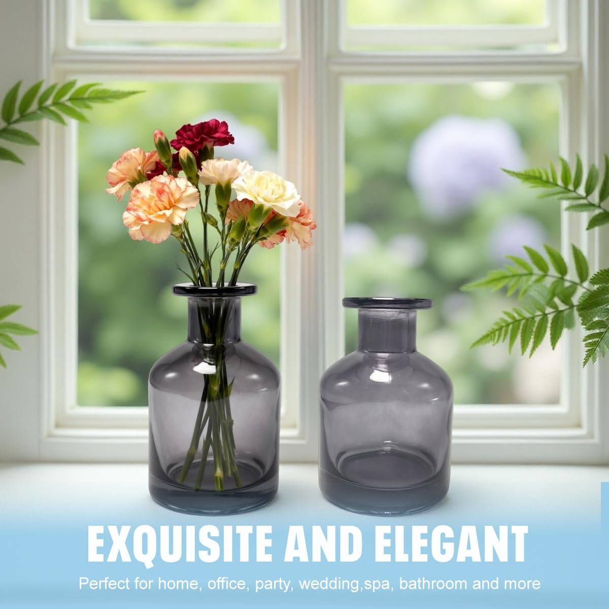 erioctry 1PCS 150ml/5oz Glass Diffuser Bottle Aromatherapy Jar Exquisite Essential Oils Container Fragrance Accessories Use for DIY Diffuser Sticks Essential Oils Crafts Decor Gift - Image 6