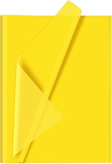 CHRORINE 60 hojas de papel de seda amarillo – Papel de seda de Acción de Gracias para envolver regalos a granel para manualidades, decoración de cumpleaños, vacaciones, fiesta de Acción de Gracias (20